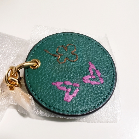 COACH | Mirror Bag Charm with Diary Embroidery Green - Picture 8 of 11